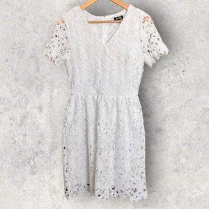 White Lace Mini Dress